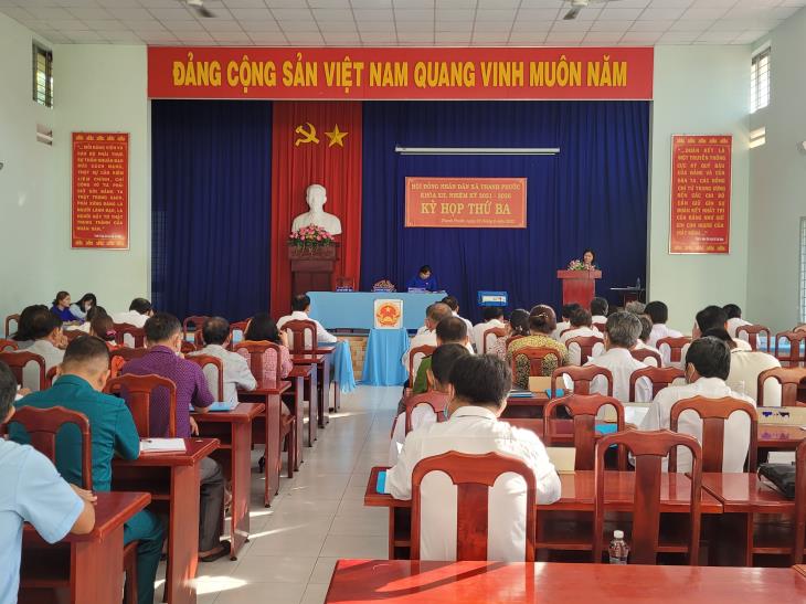HĐND xã Thanh Phước tổ chức kỳ họp thứ ba, Khóa XII, nhiệm kỳ 2021-2026